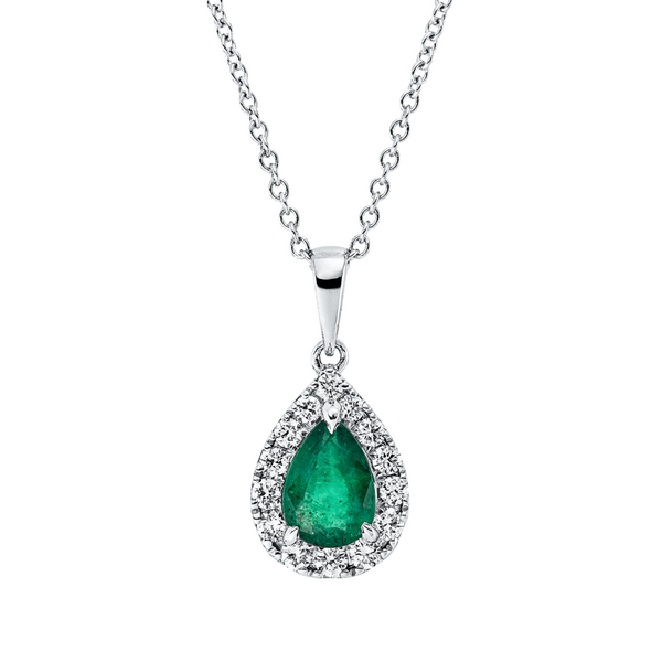 Brogle Classic necklace with emerald pendant