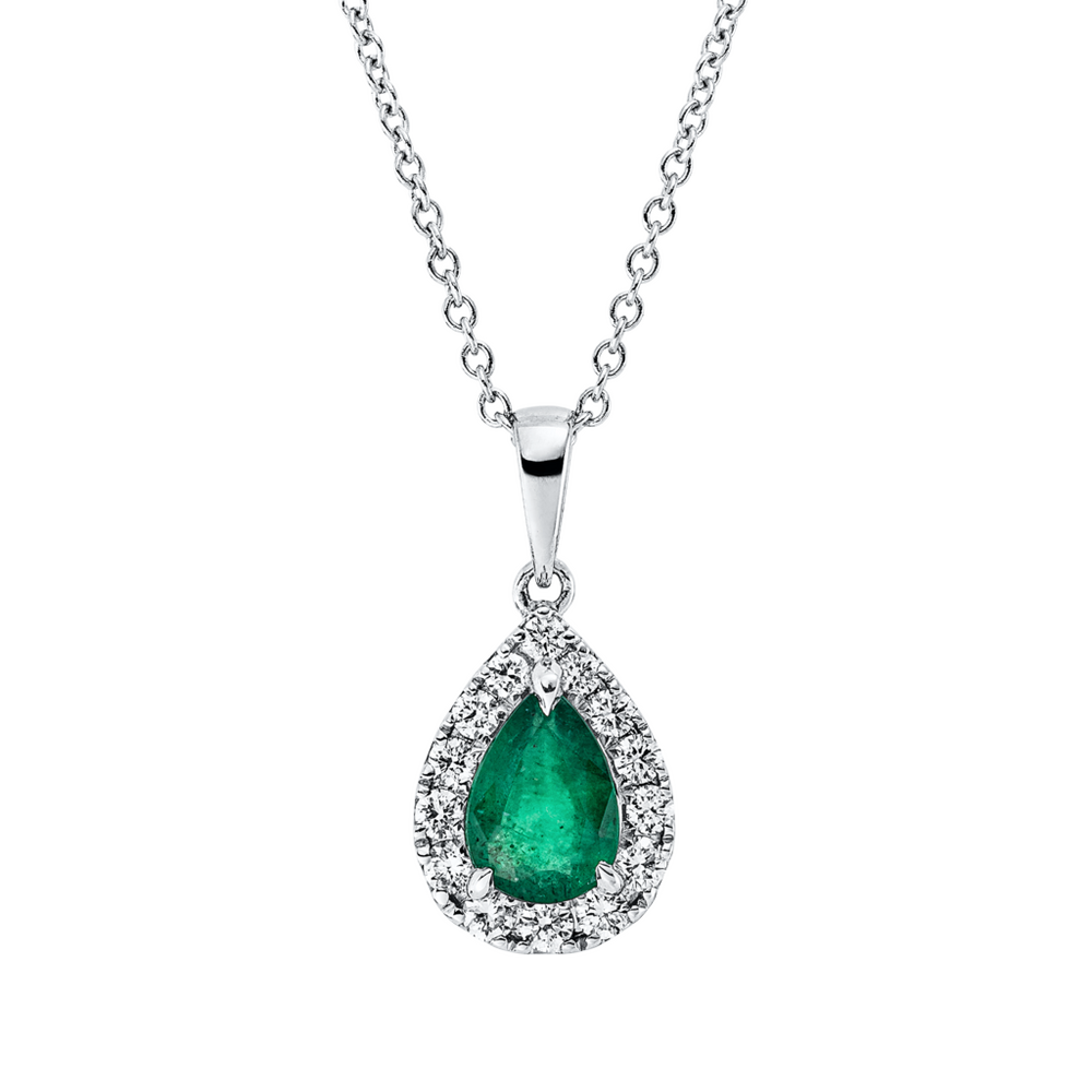Brogle Classic necklace with emerald pendant Brogle Classic necklace with emerald pendant
