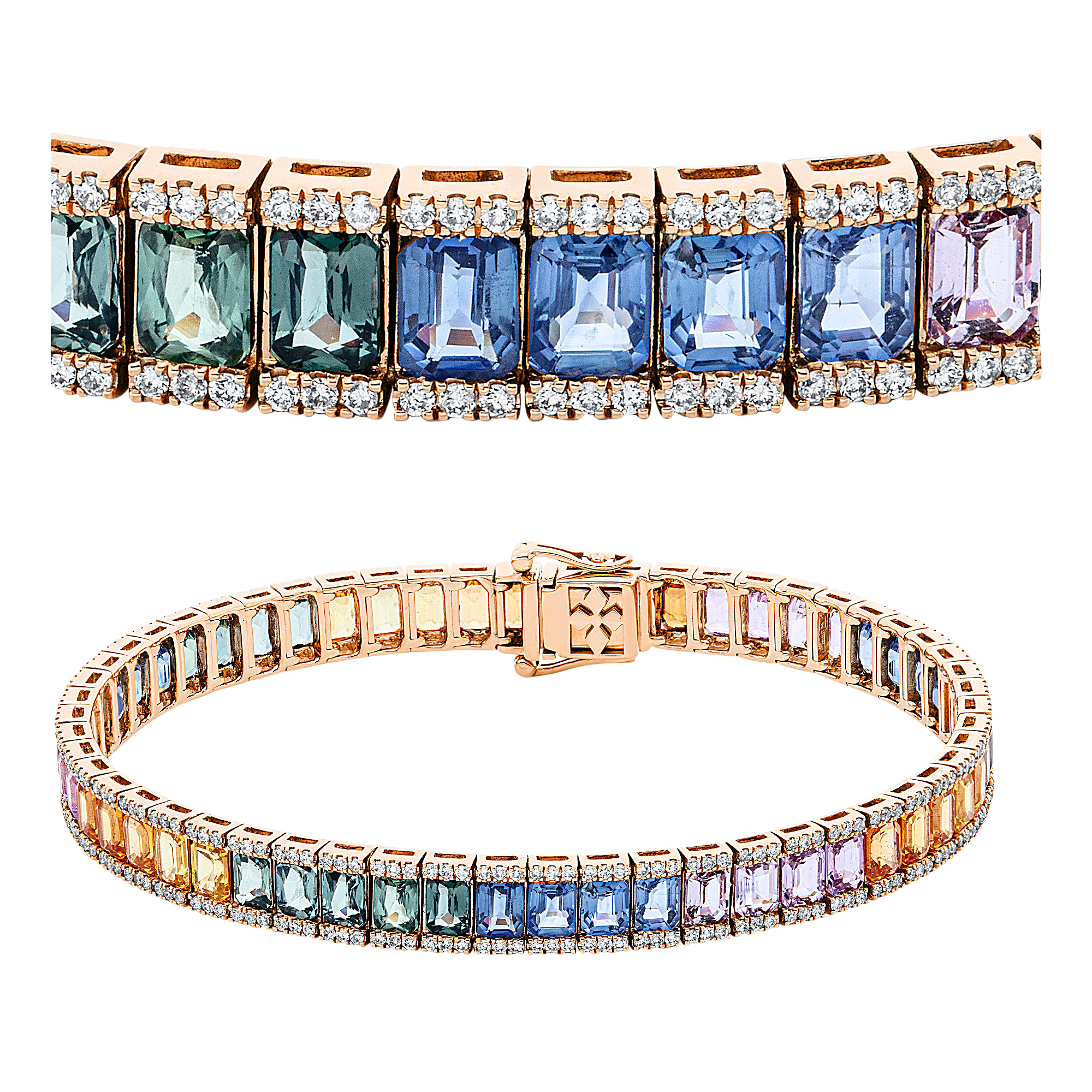 Brogle Selection sapphire bracelet Rainbow Brogle Selection sapphire bracelet Rainbow