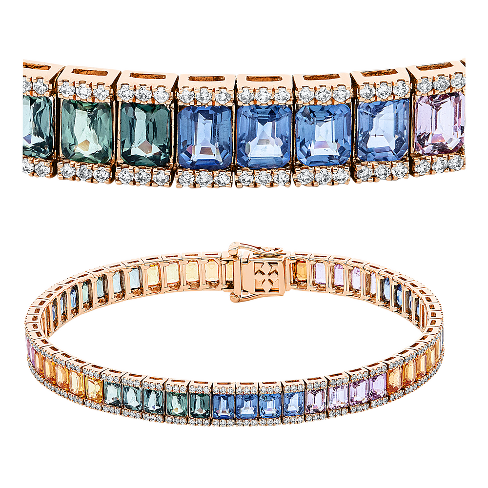 Brogle Selection sapphire bracelet Rainbow Brogle Selection sapphire bracelet Rainbow