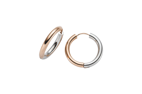Brogle Classic bicolor gold hoop earrings Brogle Classic bicolor gold hoop earrings