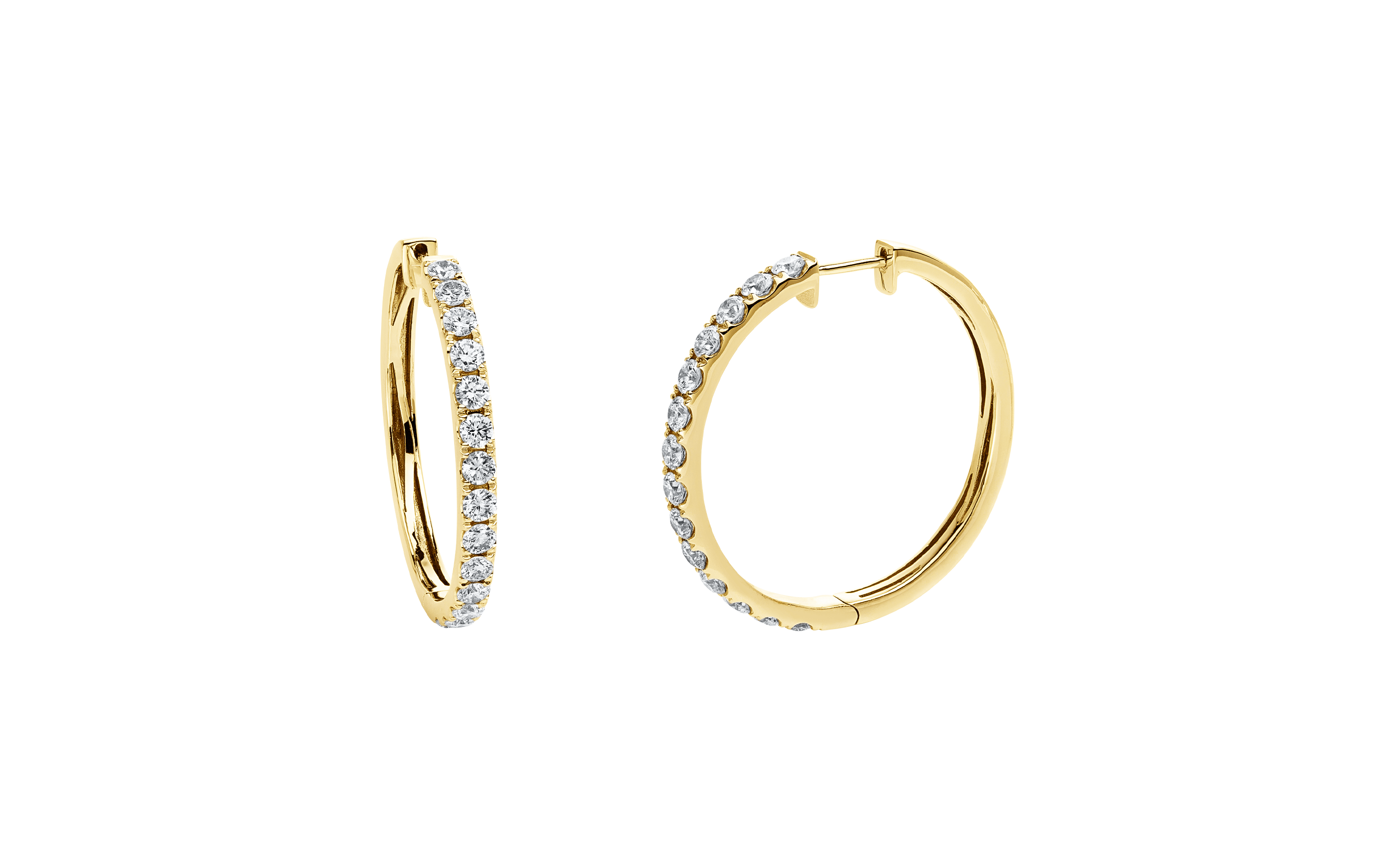 Brogle Selection diamond hoop earrings Brogle Selection diamond hoop earrings