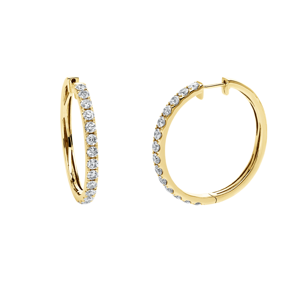 Brogle Selection diamond hoop earrings Brogle Selection diamond hoop earrings