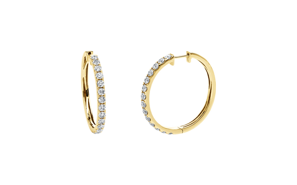 Brogle Selection diamond hoop earrings Brogle Selection diamond hoop earrings