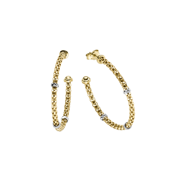 Brogle Classic bicolor gold hoop earrings Brogle Classic bicolor gold hoop earrings