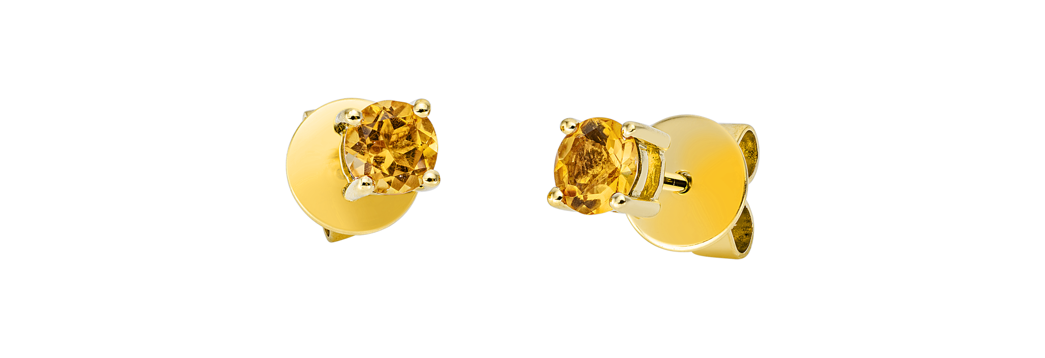 Brogle Classic citrine stud earrings