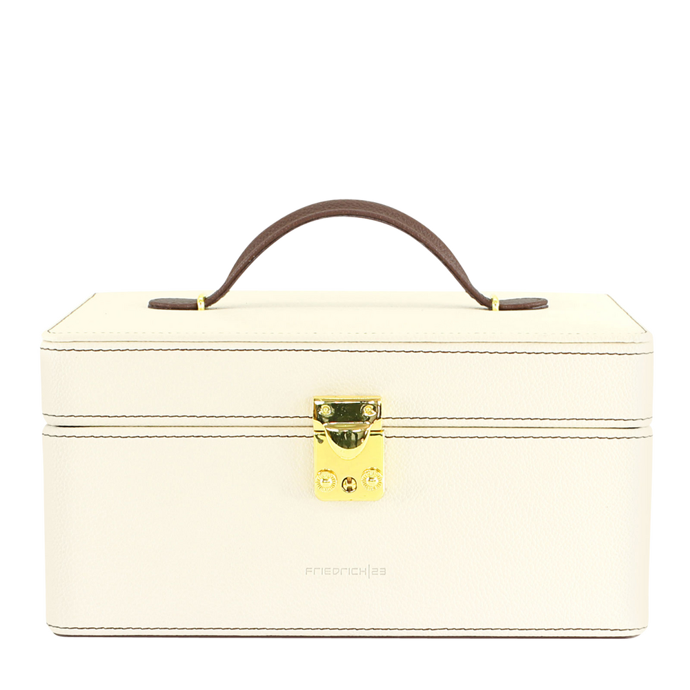 Friedrich Jewelry Case Ascot - Ivory White/Brown