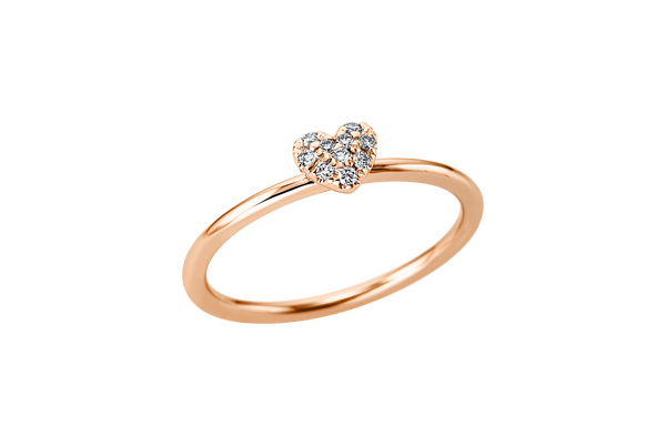 Brogle Classic ring with diamond heart Brogle Classic ring with diamond heart