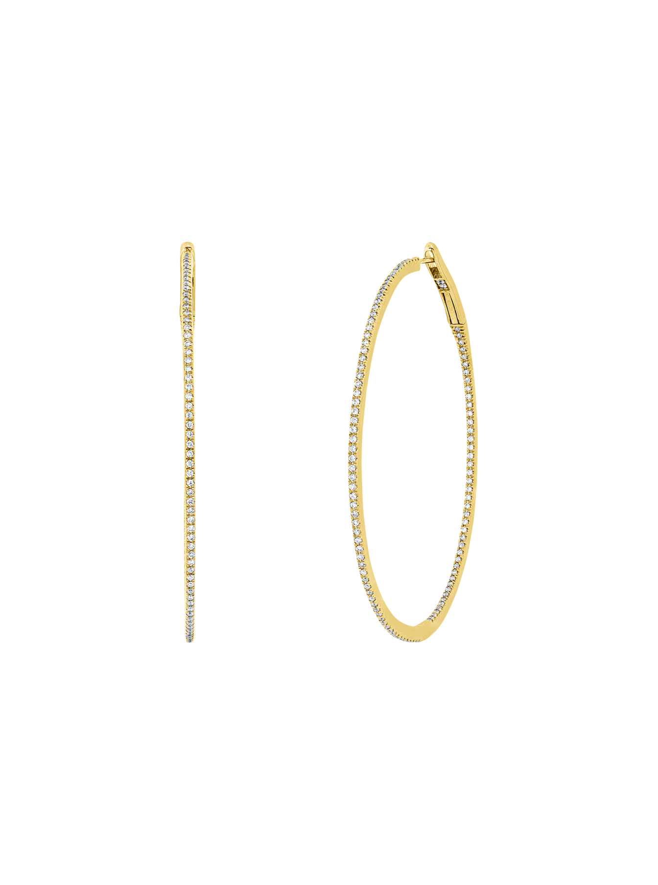 Brogle Selection diamond hoop earrings Brogle Selection diamond hoop earrings