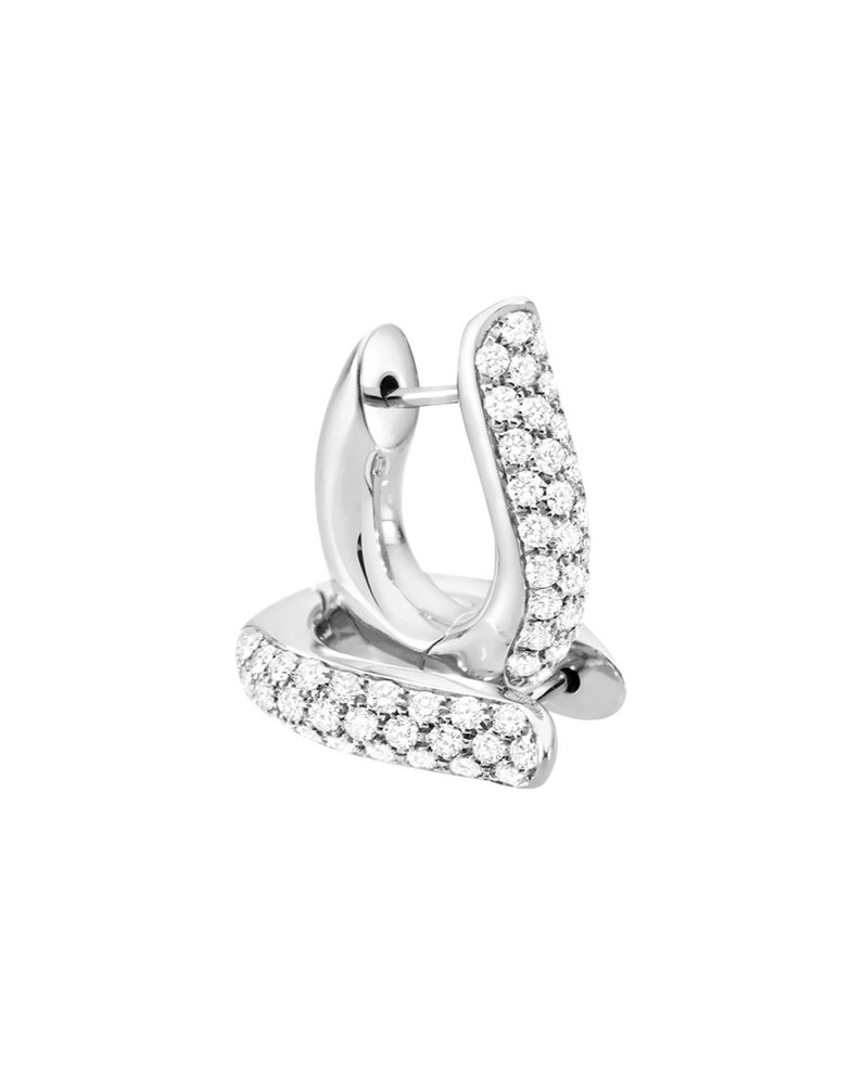 Tamara Comolli Signature Drop Hoops Pavé Creolen