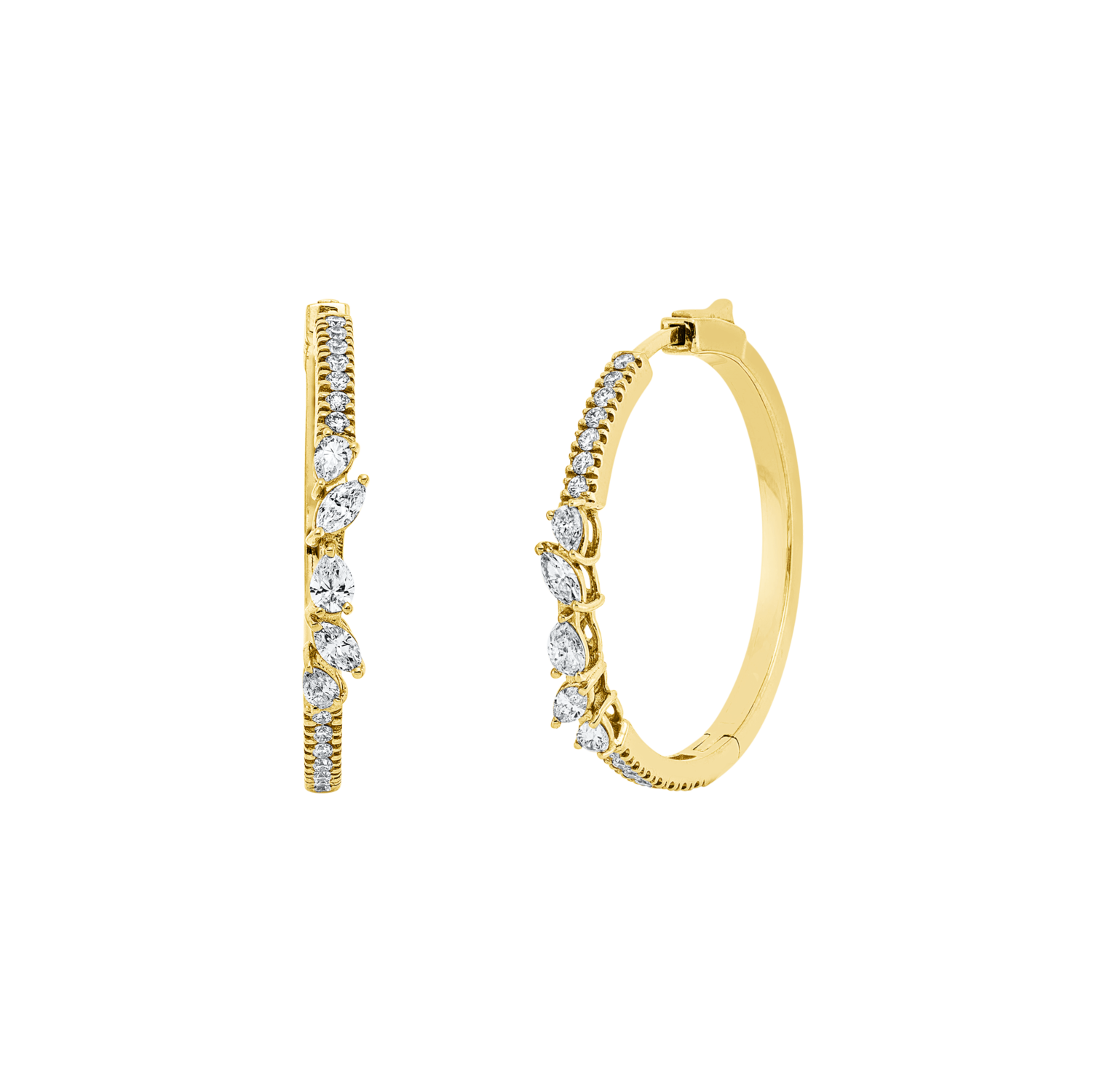 Brogle Selection diamond hoop earrings