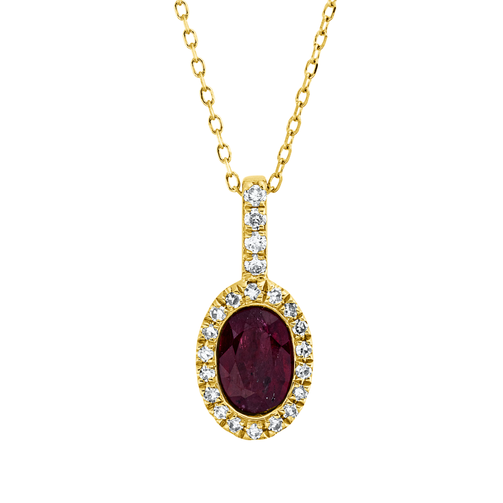 Brogle Classic Kette mit Rubinanhänger