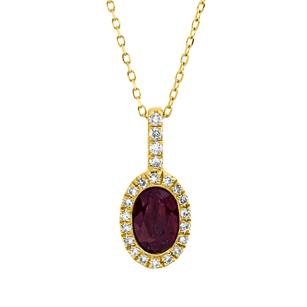 Brogle Classic Kette mit Rubinanhänger Brogle Classic Kette mit Rubinanhänger