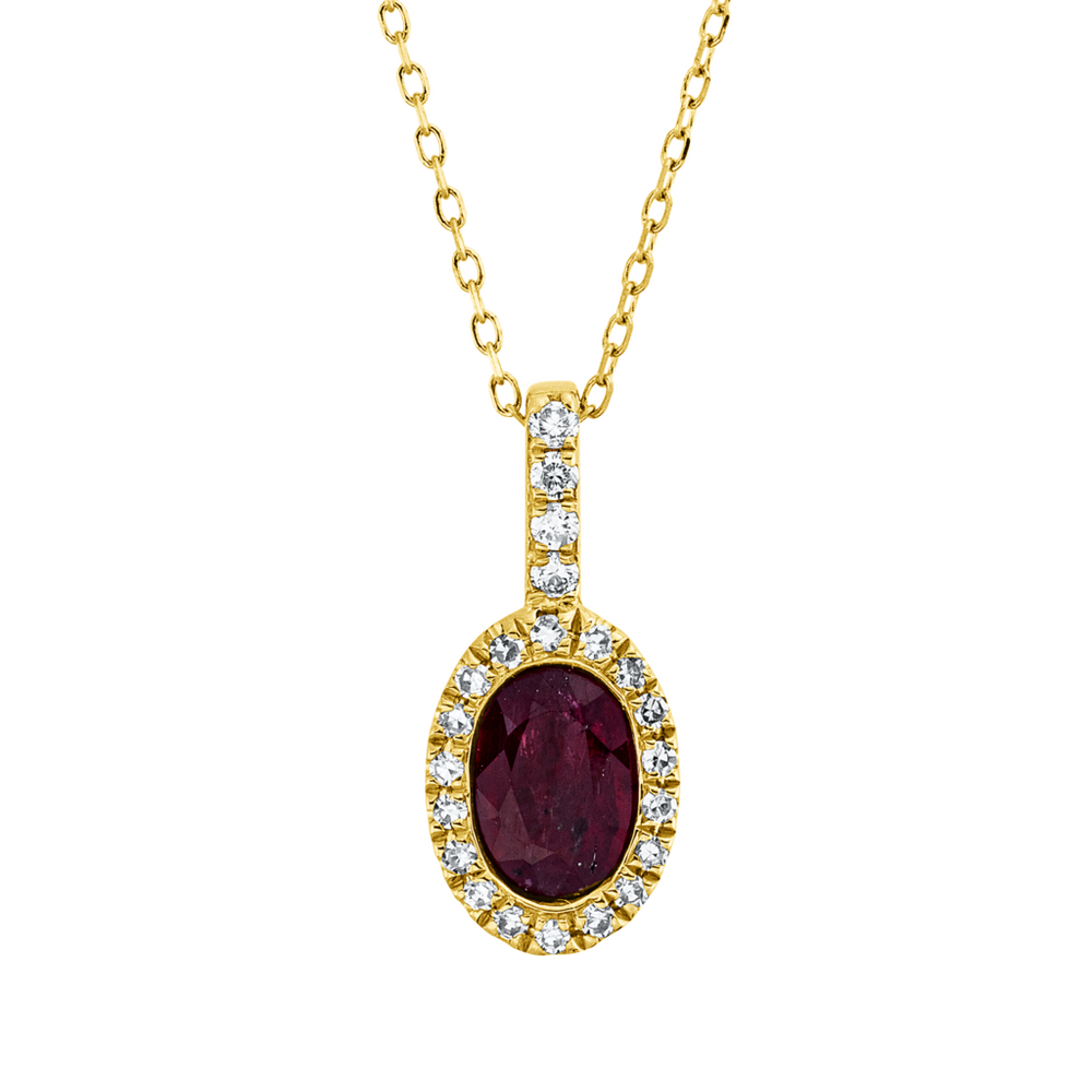 Brogle Classic Kette mit Rubinanhänger Brogle Classic Kette mit Rubinanhänger