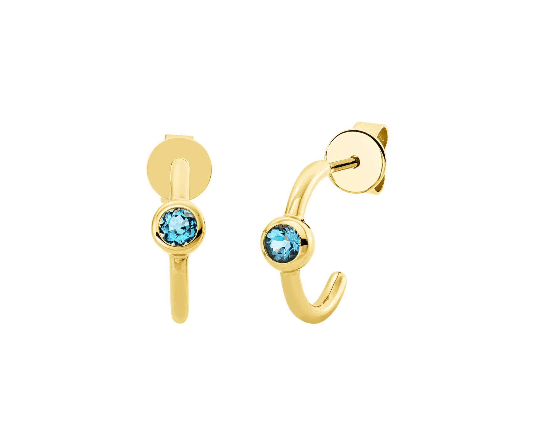 Brogle Classic Swiss topaz stud earrings Brogle Classic Swiss topaz stud earrings