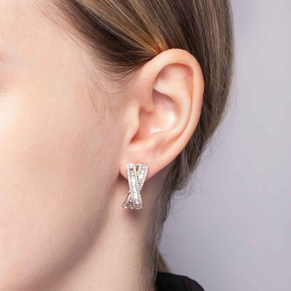 Brogle Selection diamond hoop earrings