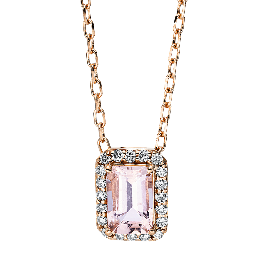 Brogle Classic necklace with morganite pendant