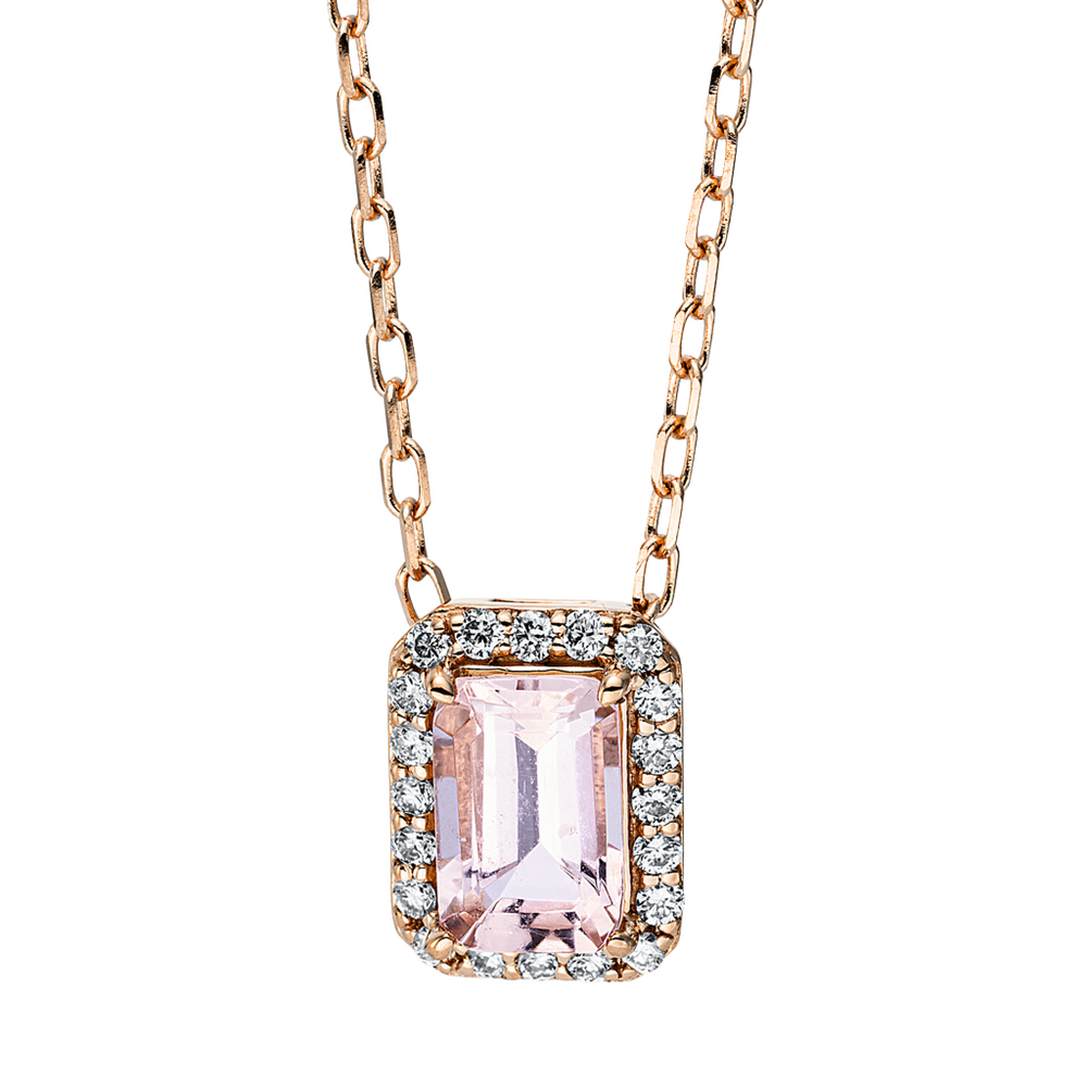 Brogle Classic necklace with morganite pendant Brogle Classic necklace with morganite pendant