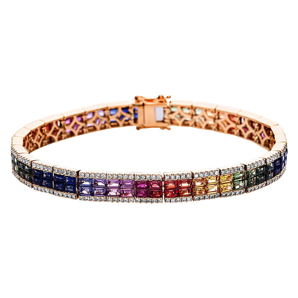 Brogle Selection Rainbow bracelet with sapphires