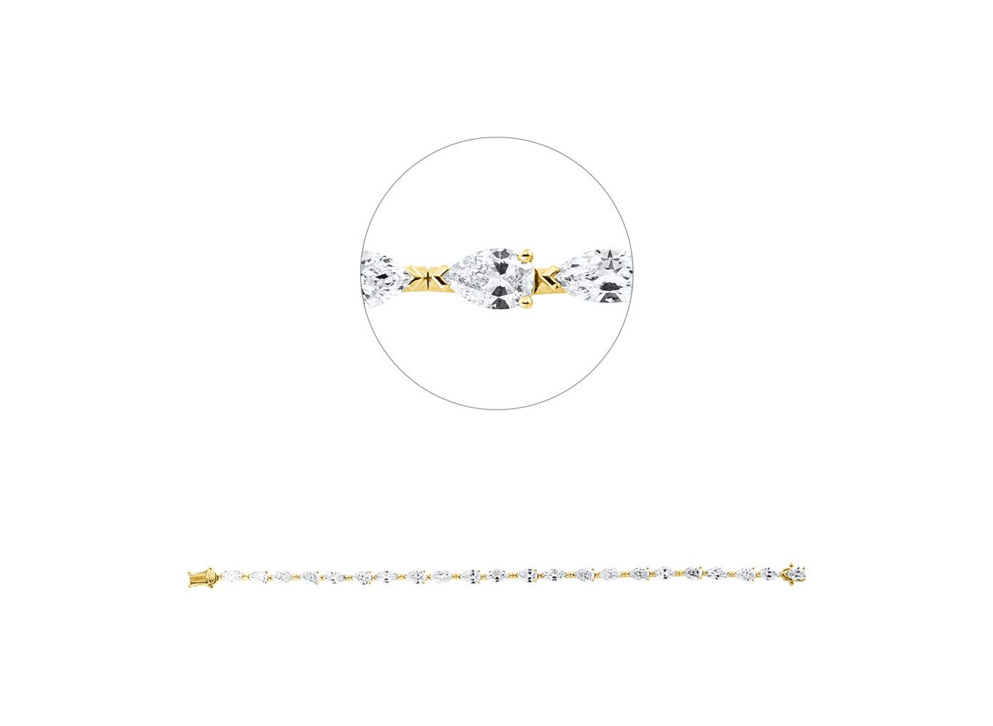 Brogle Selection Bicolor Diamantarmband