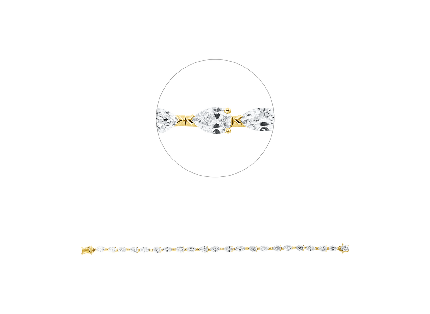 Brogle Selection Bicolor Diamantarmband