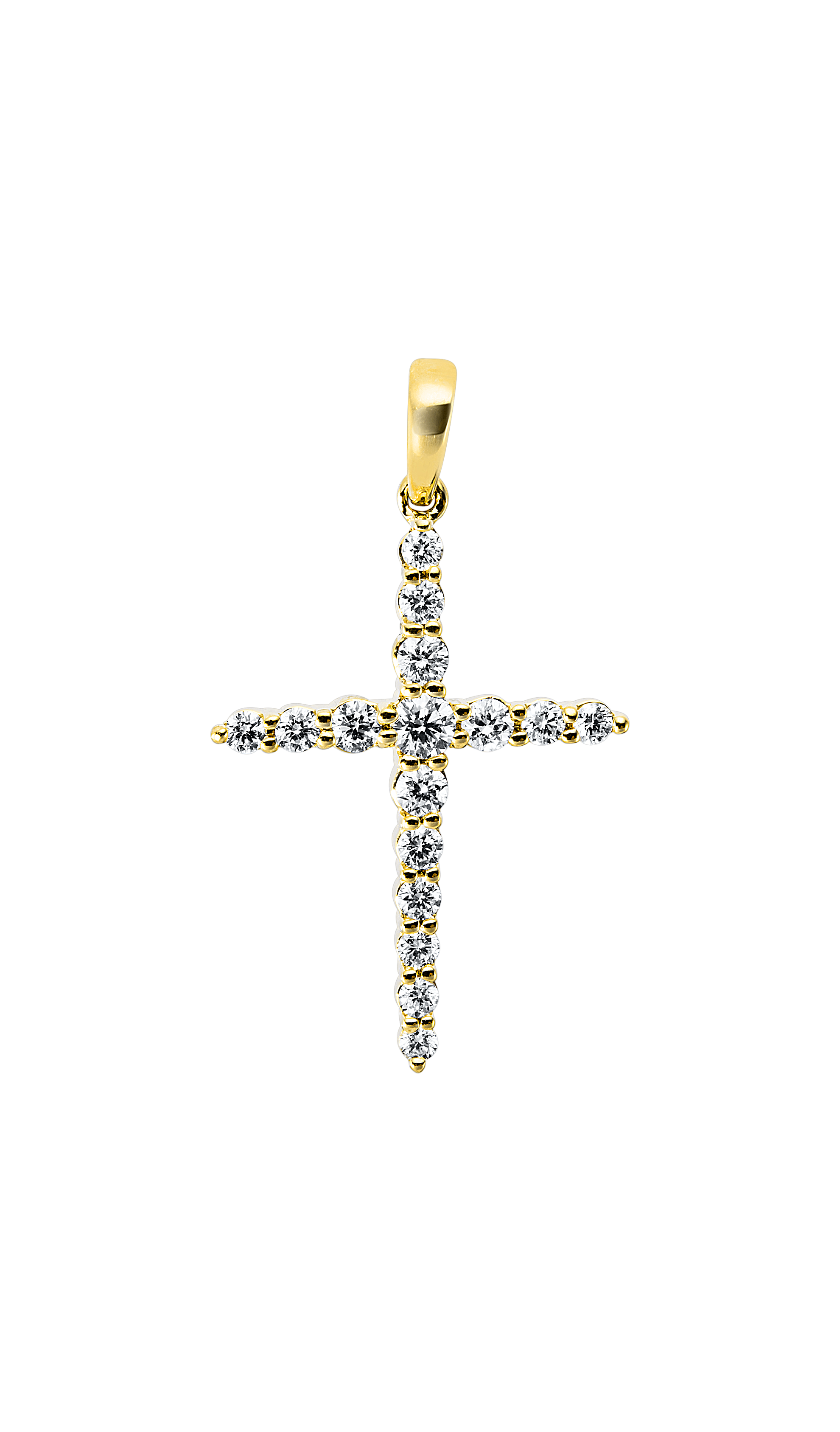 Brogle Classic Kreuzanhänger mit Diamanten