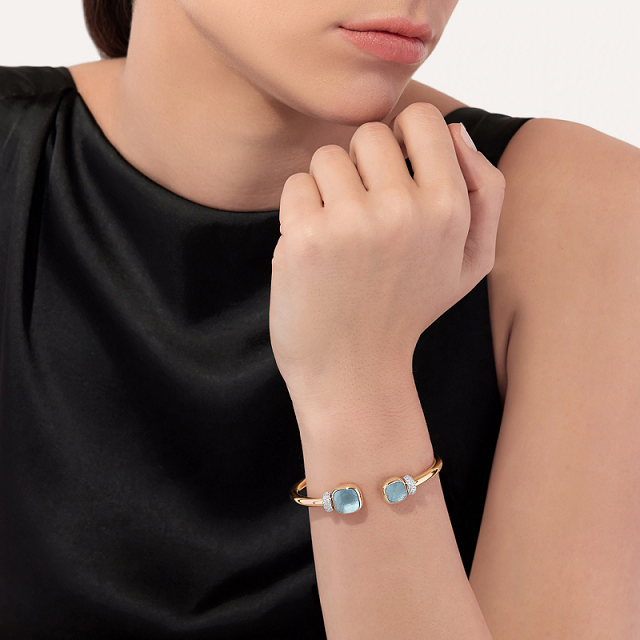 Pomellato Nudo Classic & Petit with Sky Topaz Bangle Pomellato Nudo Classic & Petit with Sky Topaz Bangle