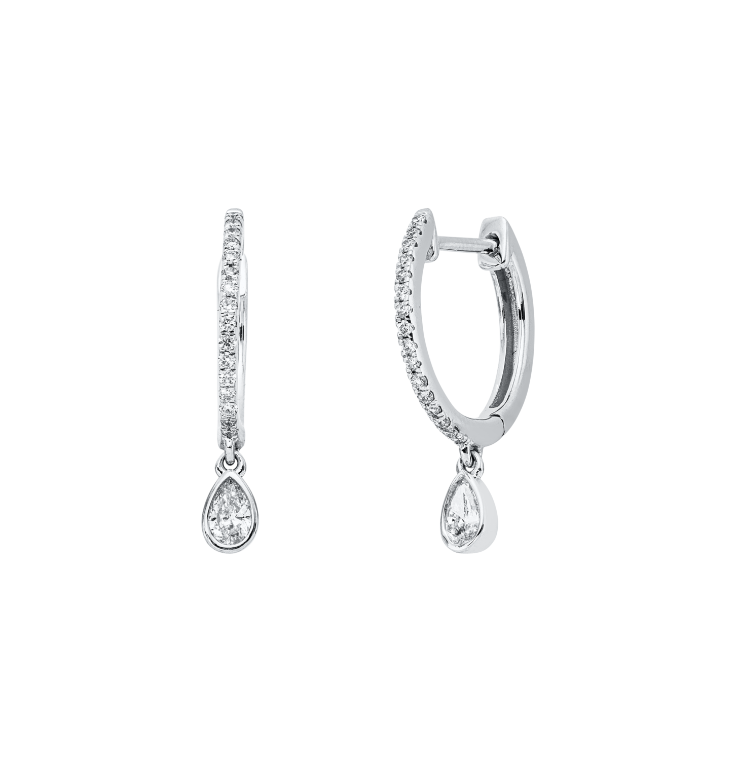 Brogle Classic diamond hoop earrings Brogle Classic diamond hoop earrings