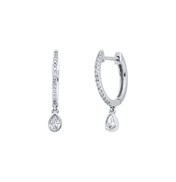 Brogle Classic diamond hoop earrings Brogle Classic diamond hoop earrings