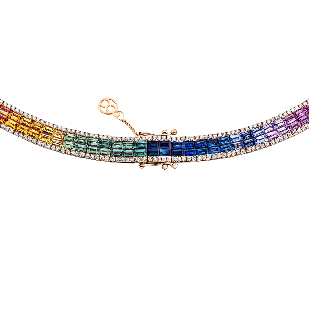 Brogle Selection Bicolor Sapphire Necklace Rainbow Brogle Selection Bicolor Sapphire Necklace Rainbow