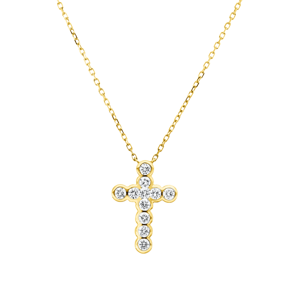 Brogle Classic Kette mit Diamantkreuz