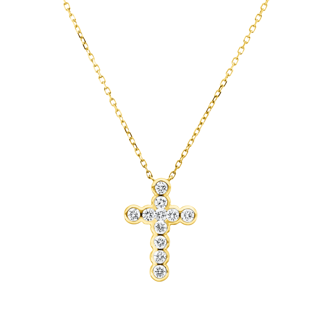 Brogle Classic Kette mit Diamantkreuz Brogle Classic Kette mit Diamantkreuz