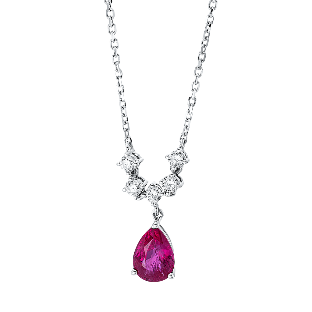 Brogle Classic necklace with ruby pendant