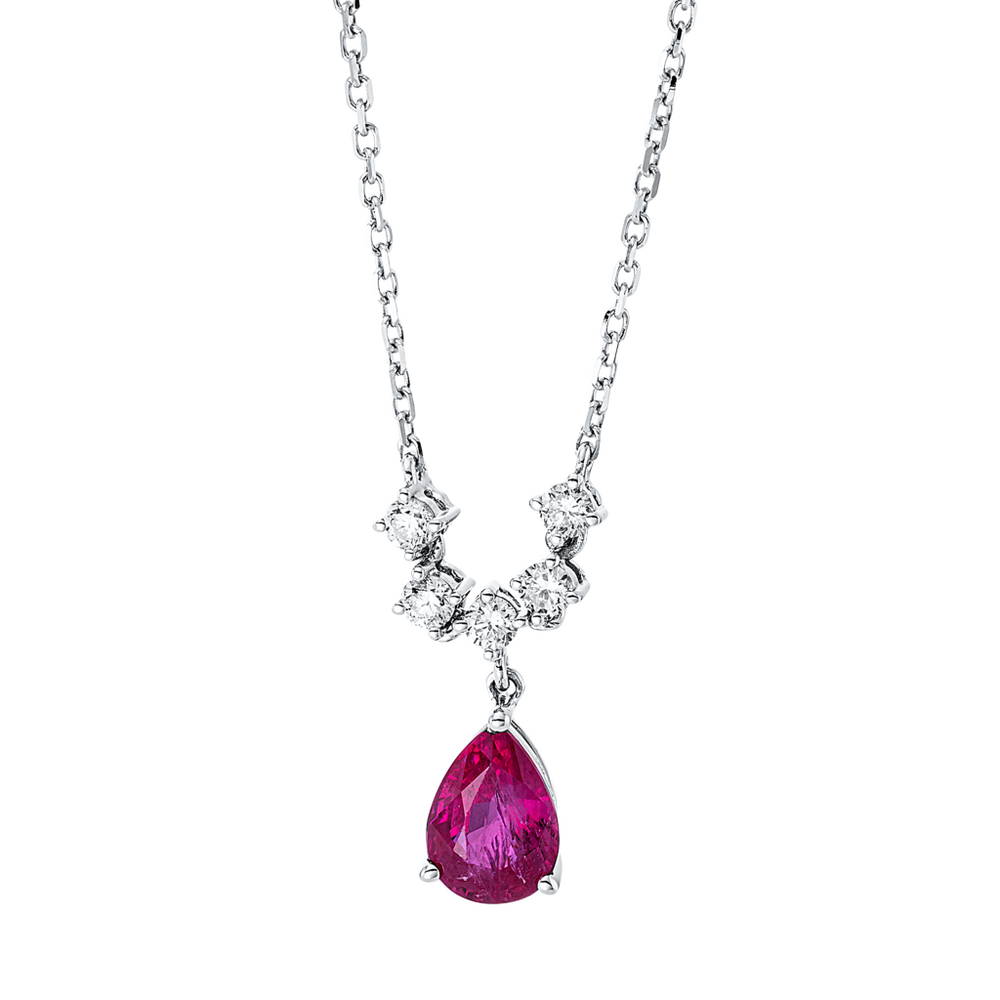Brogle Classic necklace with ruby pendant