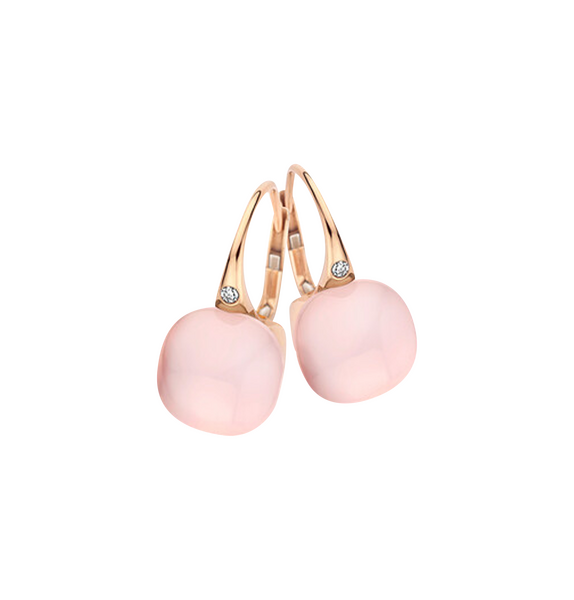 Bigli Mini Sweety Rose Quartz Drop Earrings Bigli Mini Sweety Rose Quartz Drop Earrings