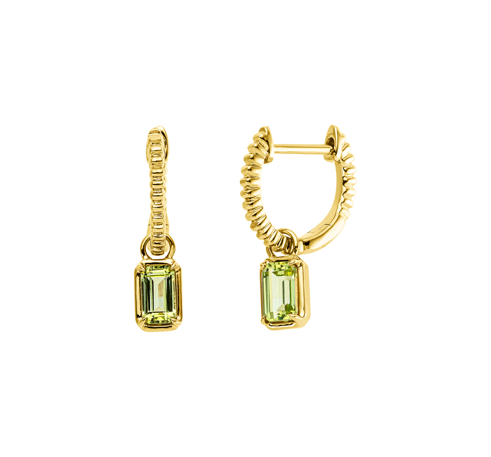 Brogle Classic peridot hoop earrings